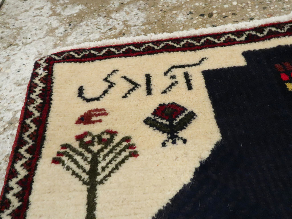 Vintage Persian Baluch Pictorial Rug, No.24902 - Gss