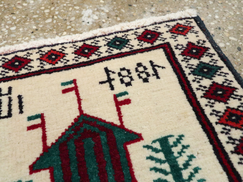 Vintage Persian Baluch Pictorial Rug, No.24903 - Gss