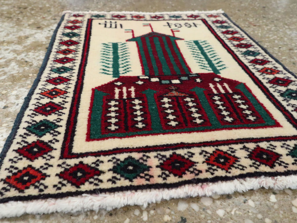 Vintage Persian Baluch Pictorial Rug, No.24903 - Gss