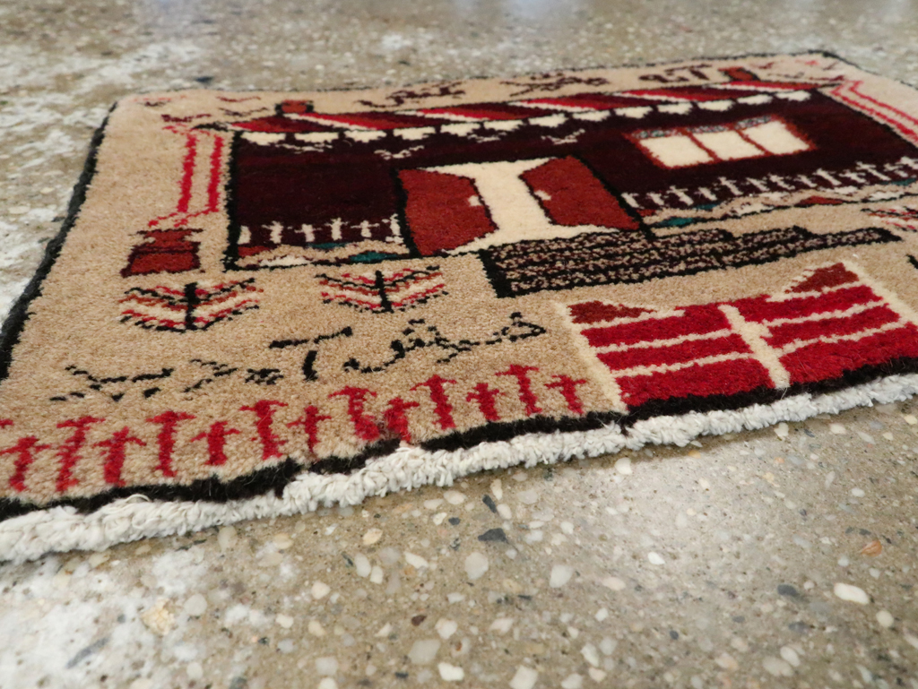 Vintage Persian Baluch Pictorial Rug (Pair: 1 of 2), No.24904 - Gss