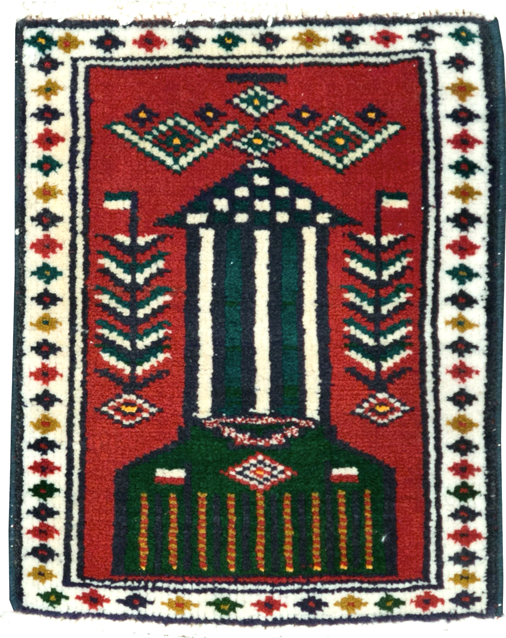 Vintage Persian Pictorial Baluch Rug (Pair: 1 of 2), No.24905 - Gss