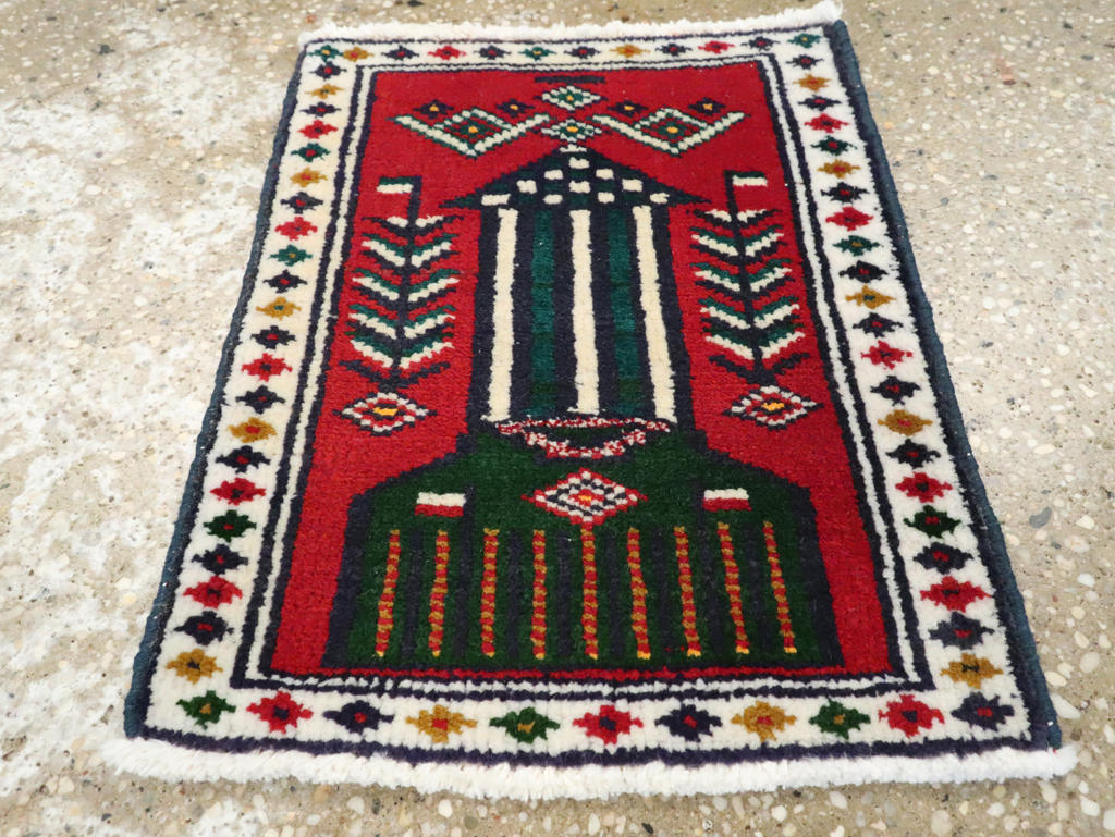 Vintage Persian Pictorial Baluch Rug (Pair: 1 of 2), No.24905 - Gss