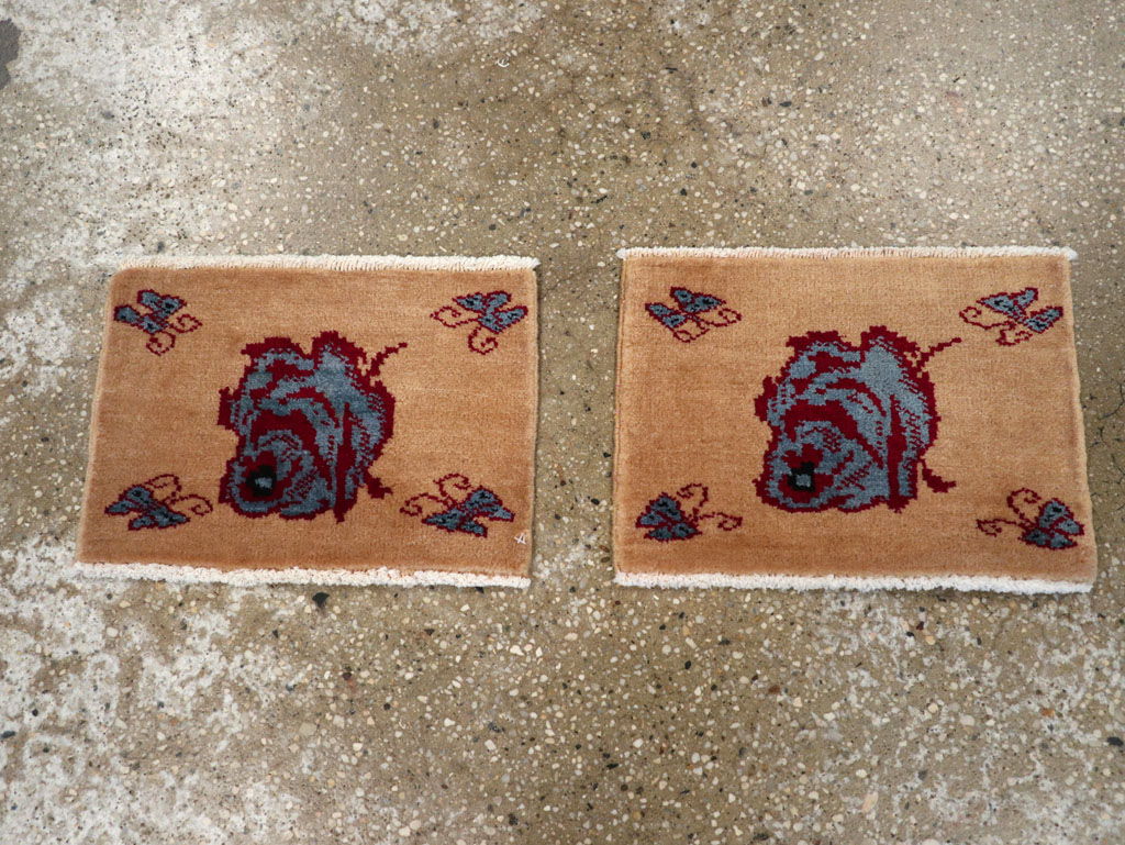 Vintage Persian Pictorial Baluch Rug (Pair: 1 of 2), No.24907 - Gss