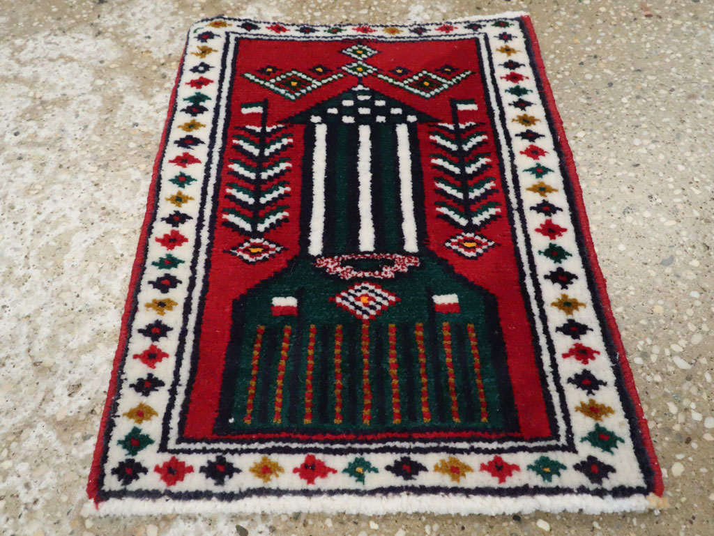 Vintage Persian Pictorial Baluch Rug (Pair: 2 of 2), No.24908 - Gss