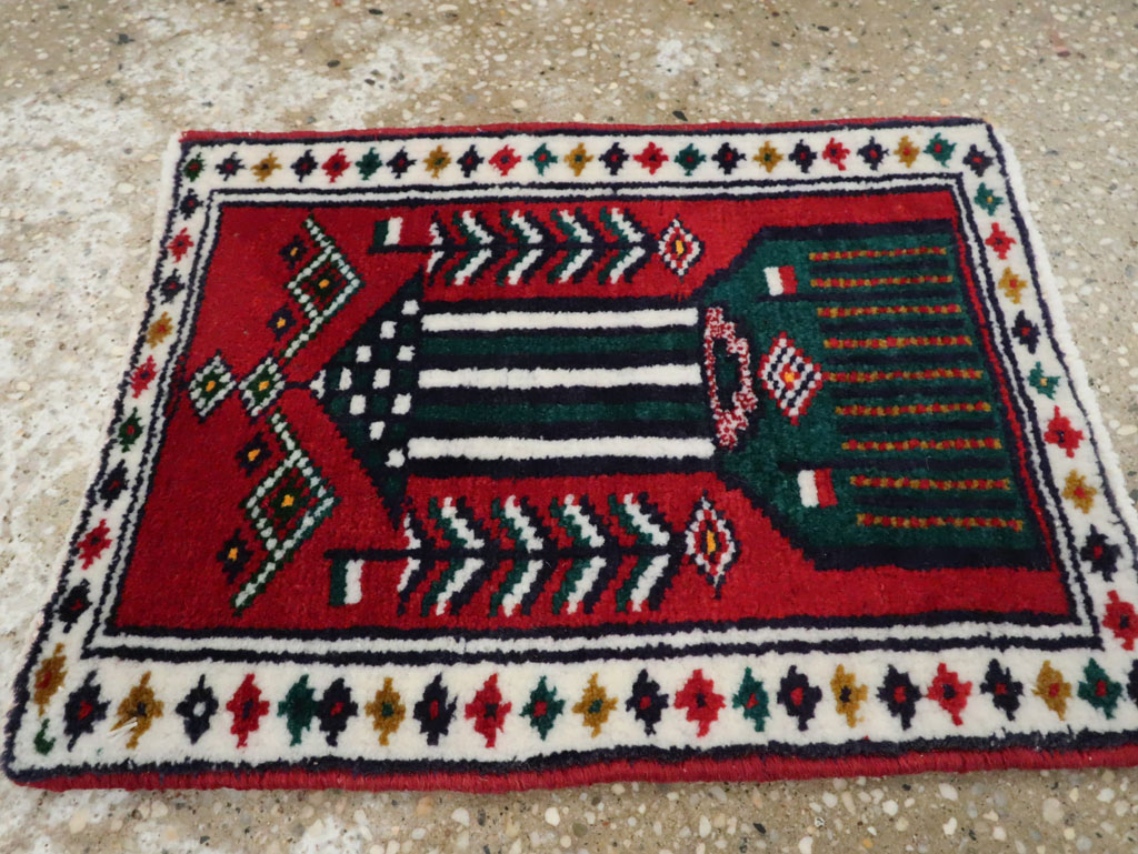 Vintage Persian Pictorial Baluch Rug (Pair: 2 of 2), No.24908 - Gss