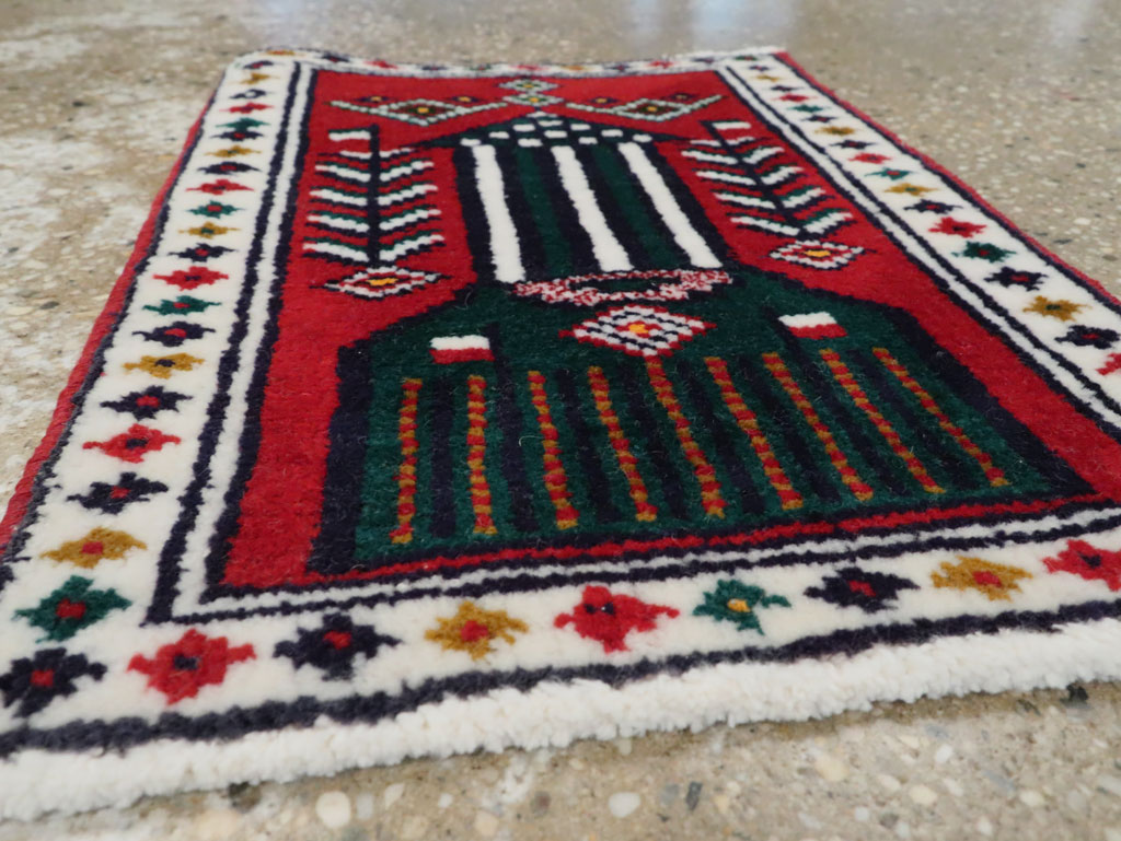 Vintage Persian Pictorial Baluch Rug (Pair: 2 of 2), No.24908 - Gss