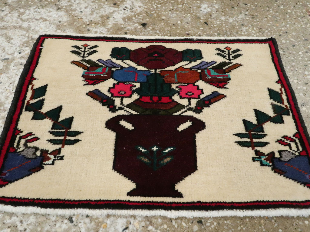 Vintage Persian Baluch Pictorial Rug, No.24909 - Gss