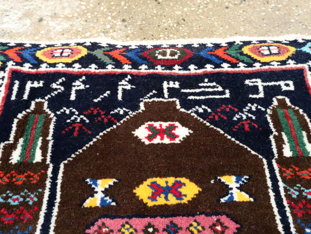 Vintage Persian Baluch Pictorial Rug, No.24912 - Gss