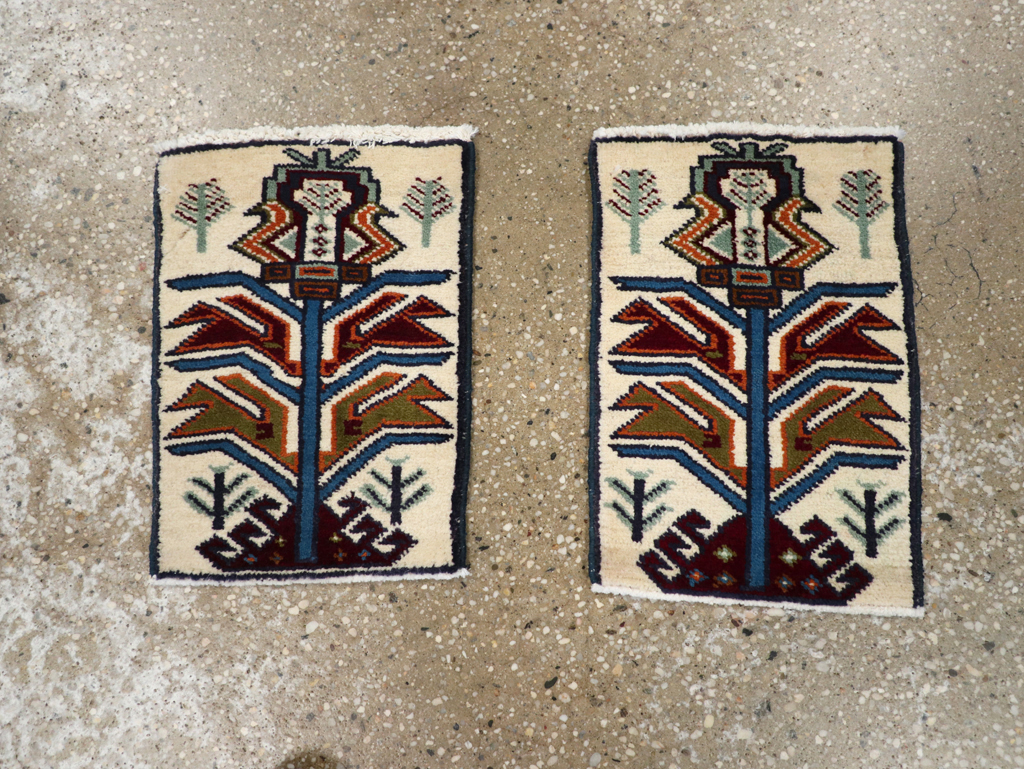 Vintage Persian Baluch Pictorial Rug (Pair: 2 of 2), No.24913 - Gss