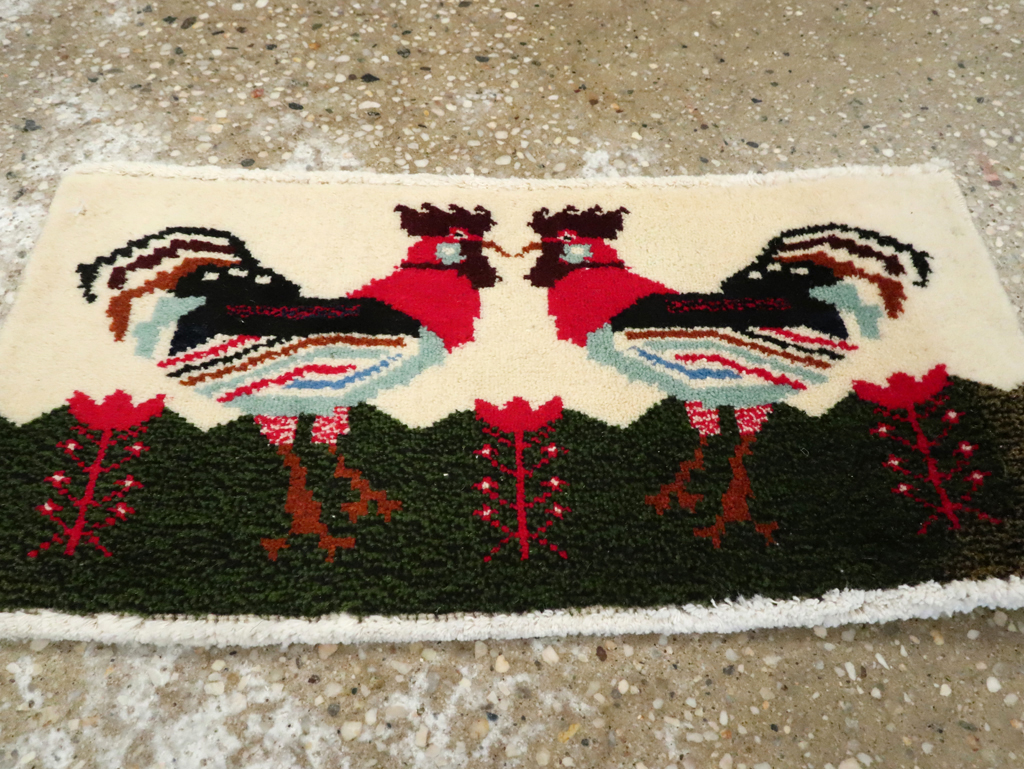 Vintage Persian Baluch Pictorial Rug, No.24916 - Gss