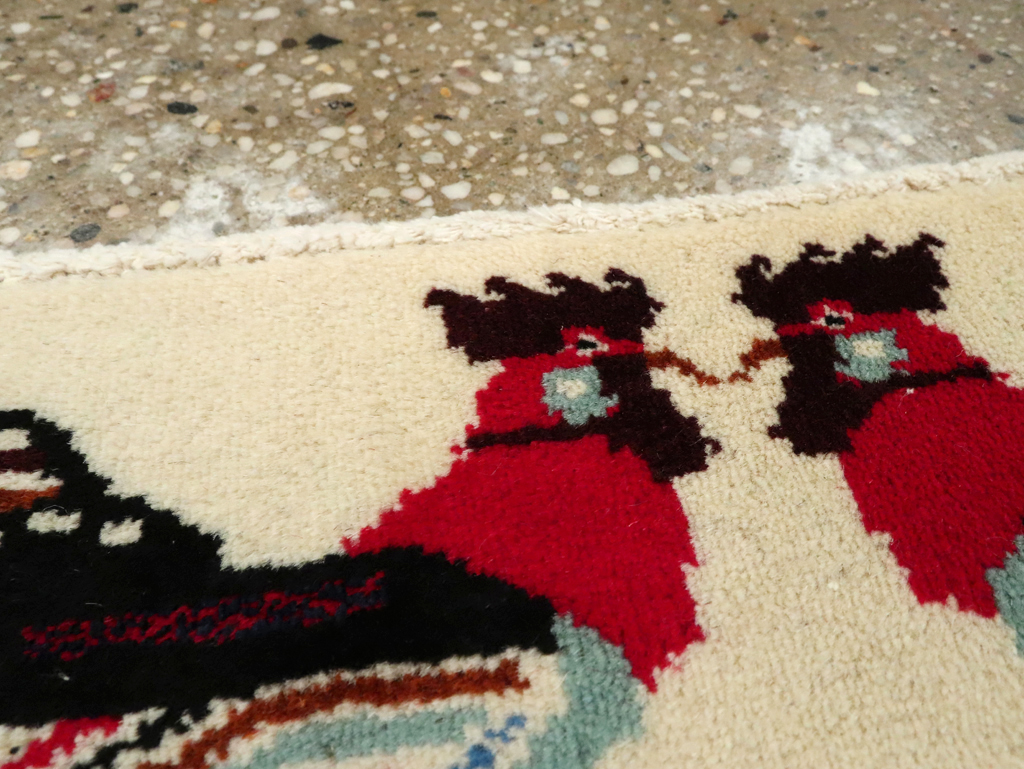 Vintage Persian Baluch Pictorial Rug, No.24916 - Gss