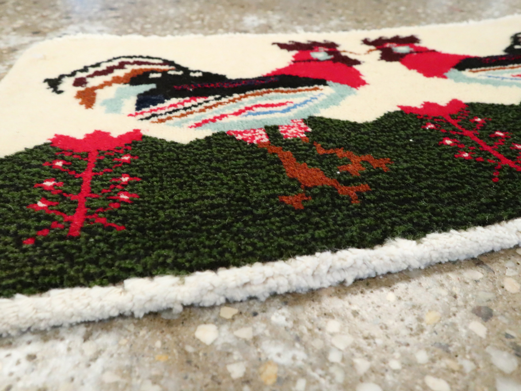 Vintage Persian Baluch Pictorial Rug, No.24916 - Gss