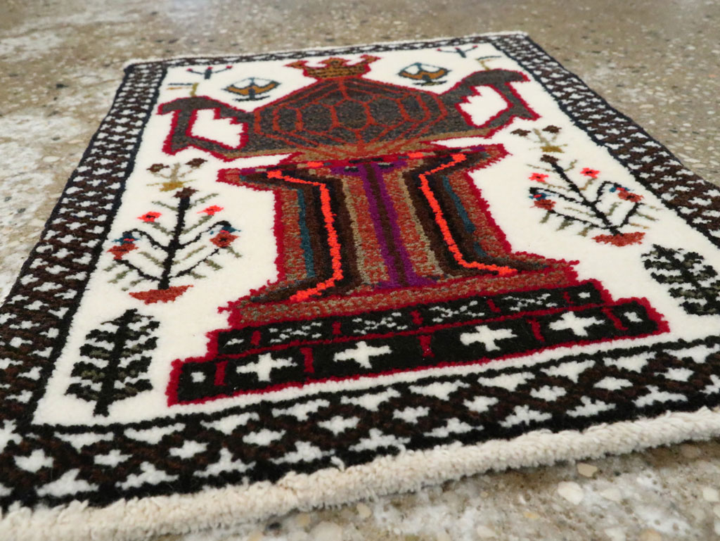 Vintage Persian Baluch Pictorial Rug, No.24918 - Gss