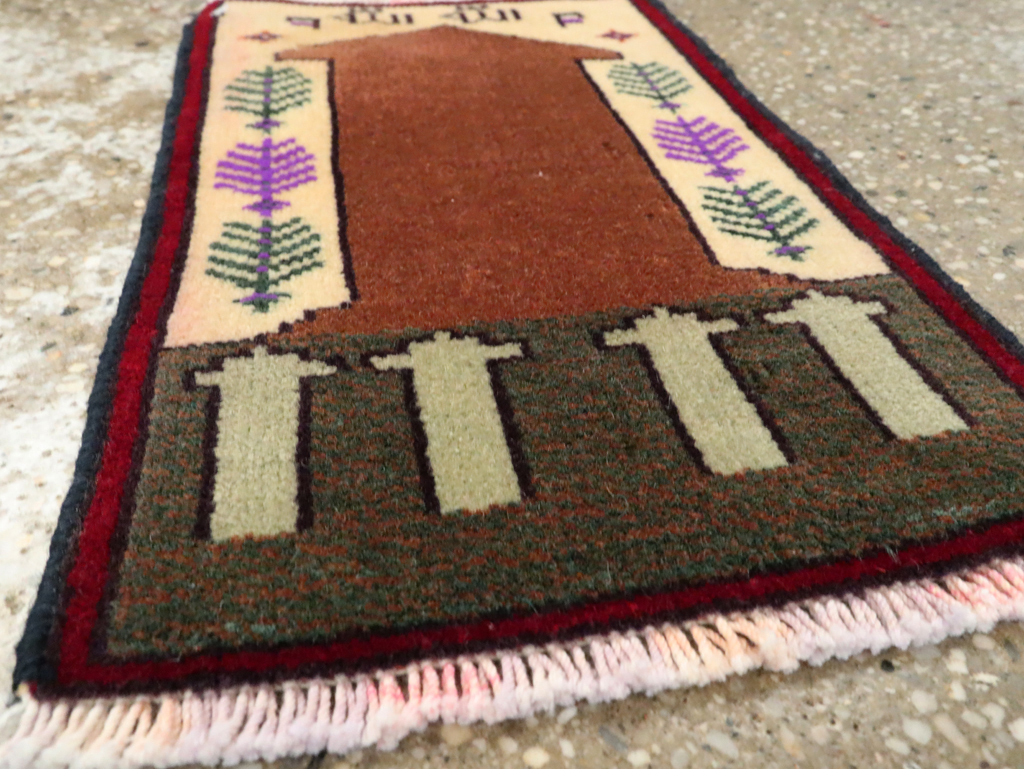 Vintage Persian Pictorial Baluch Rug (Pair: 1 of 2), No.24920 - Gss