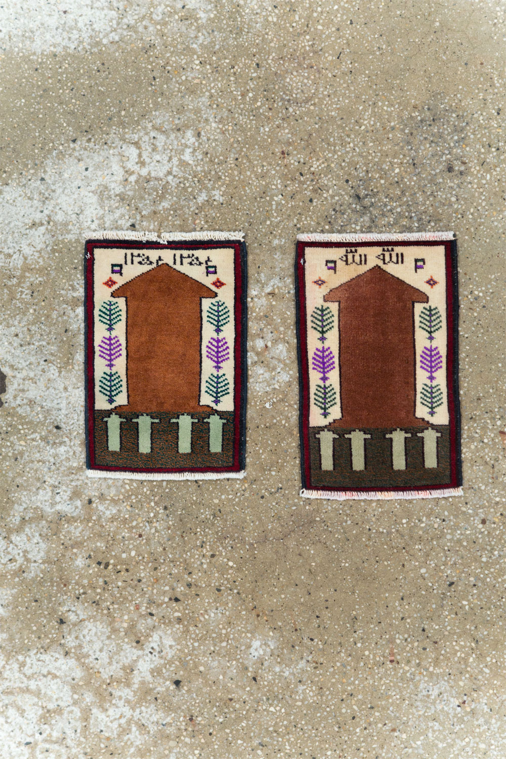 Vintage Persian Pictorial Baluch Rug (Pair: 1 of 2), No.24920 - Gss