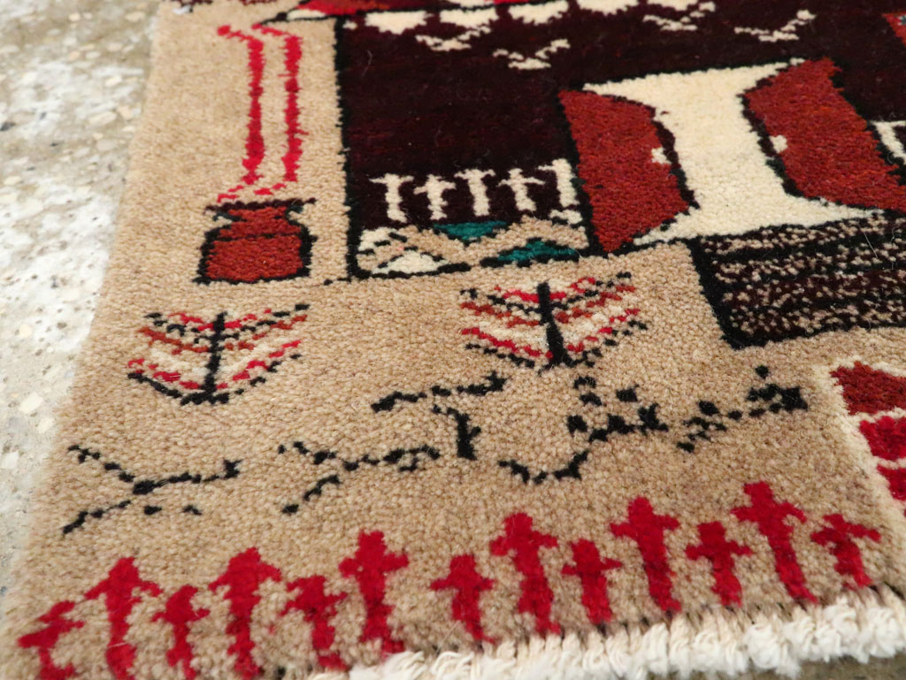 Vintage Persian Baluch Pictorial Rug (Pair: 2 of 2), No.24921 - Gss