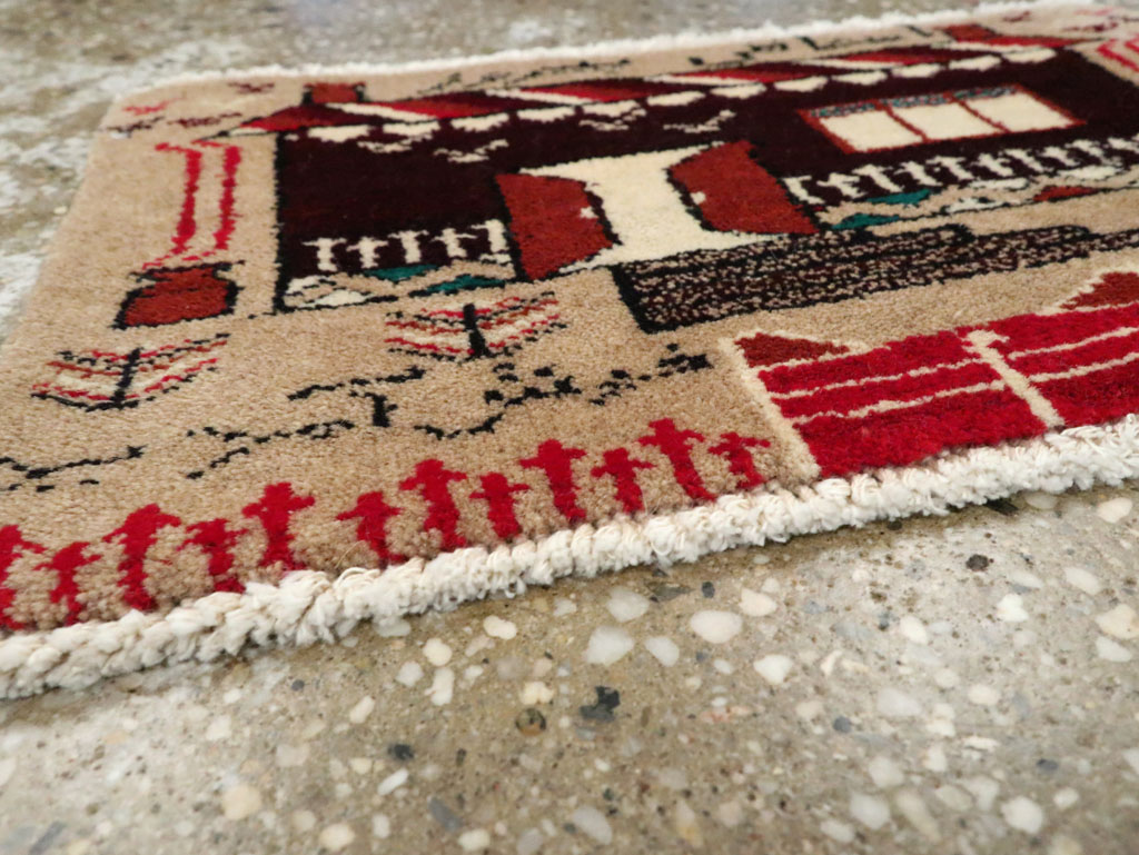 Vintage Persian Baluch Pictorial Rug (Pair: 2 of 2), No.24921 - Gss