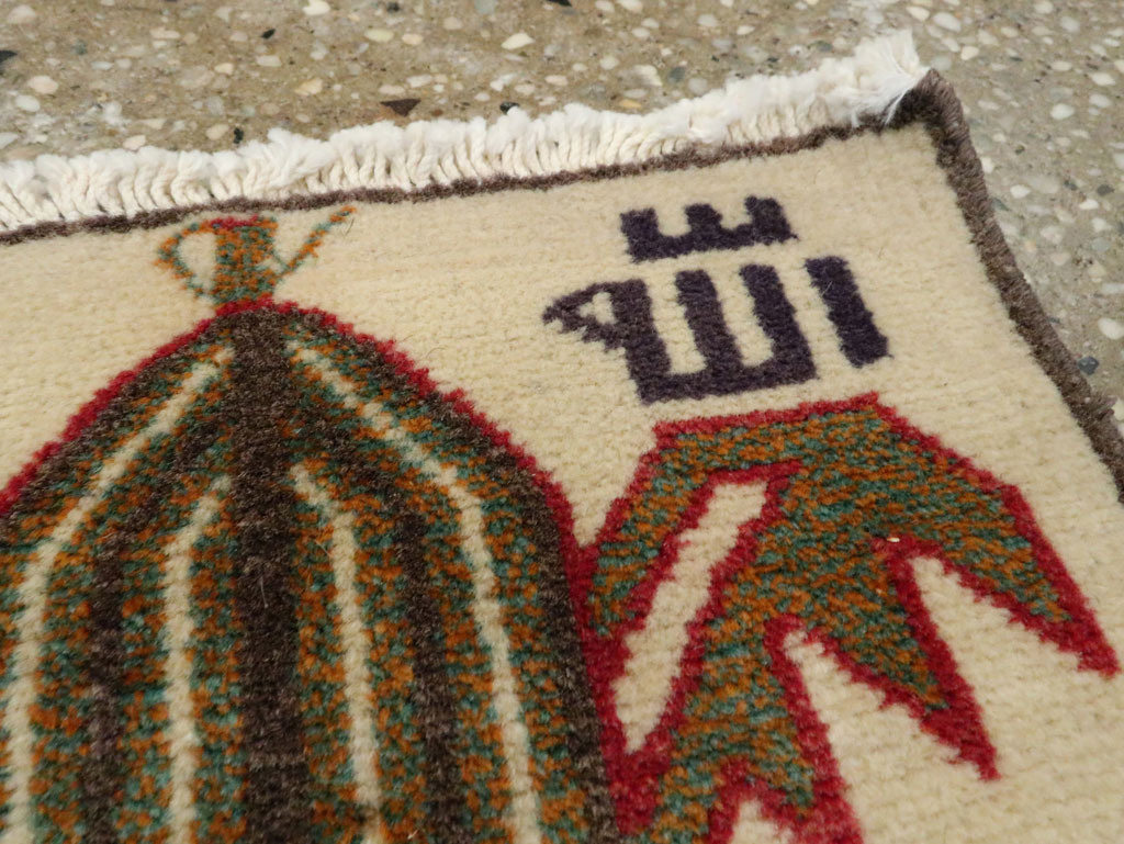 Vintage Persian Baluch Pictorial Rug, No.24924 - Gss