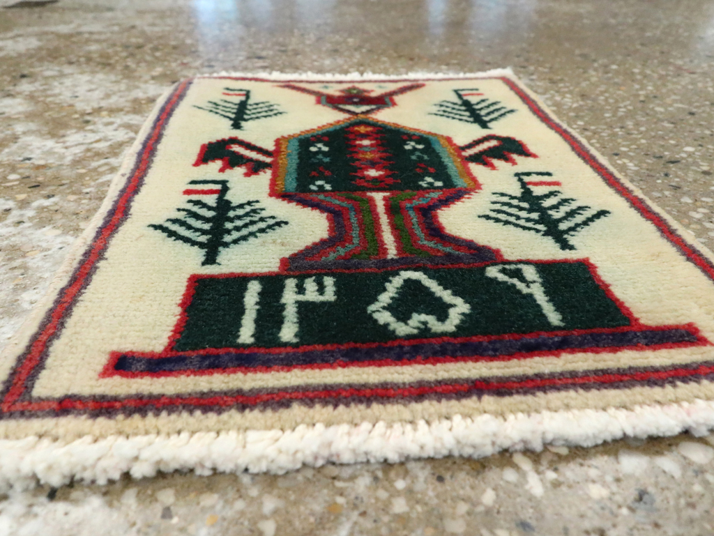 Vintage Persian Baluch Pictorial Rug, No.24926 - Gss