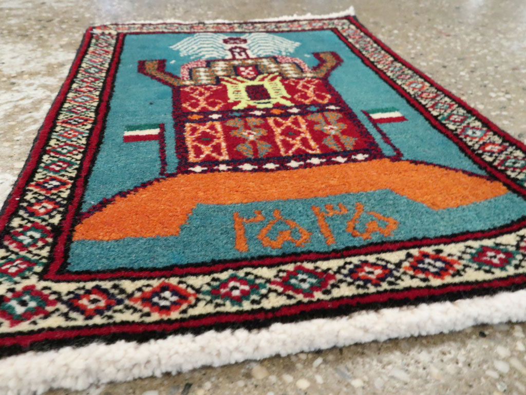 Vintage Persian Baluch Pictorial Rug, No.24927 - Gss
