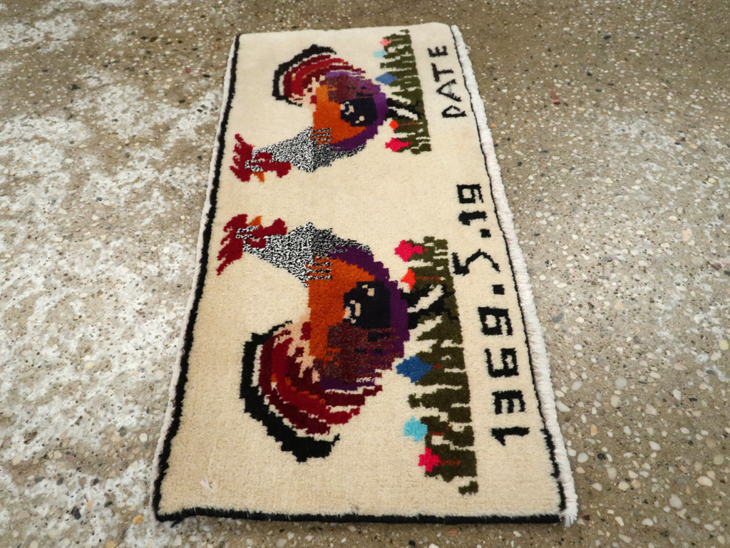 Vintage Persian Baluch Pictorial Rug, No.24929 - Gss