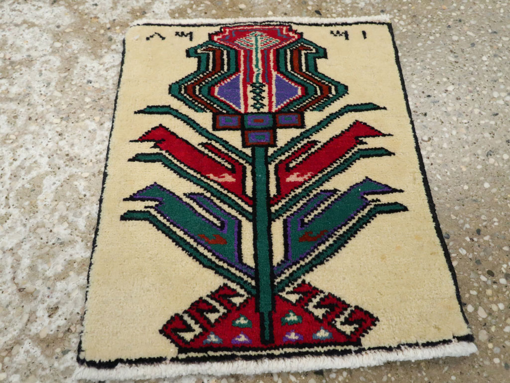Vintage Persian Baluch Pictorial Rug, No.24930 - Gss