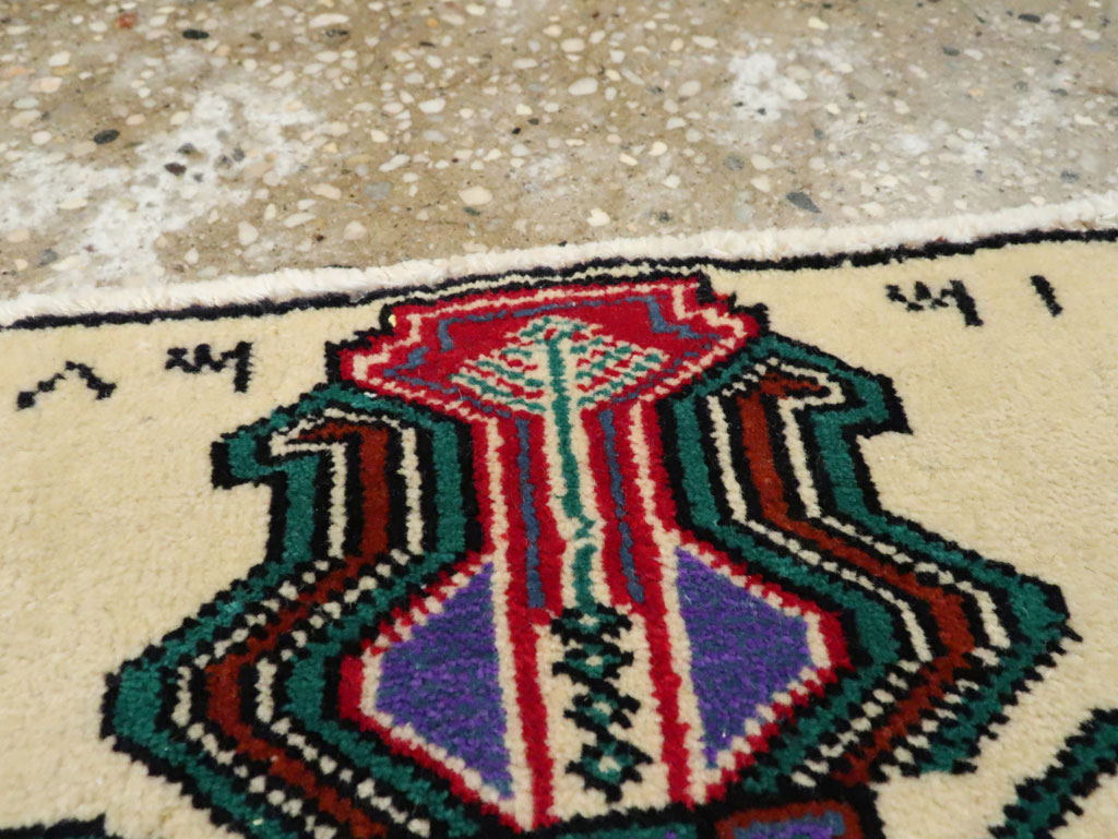 Vintage Persian Baluch Pictorial Rug, No.24930 - Gss
