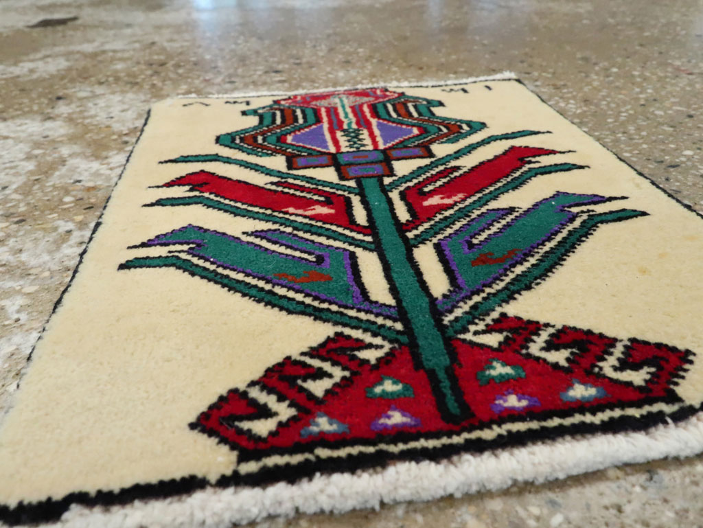Vintage Persian Baluch Pictorial Rug, No.24930 - Gss