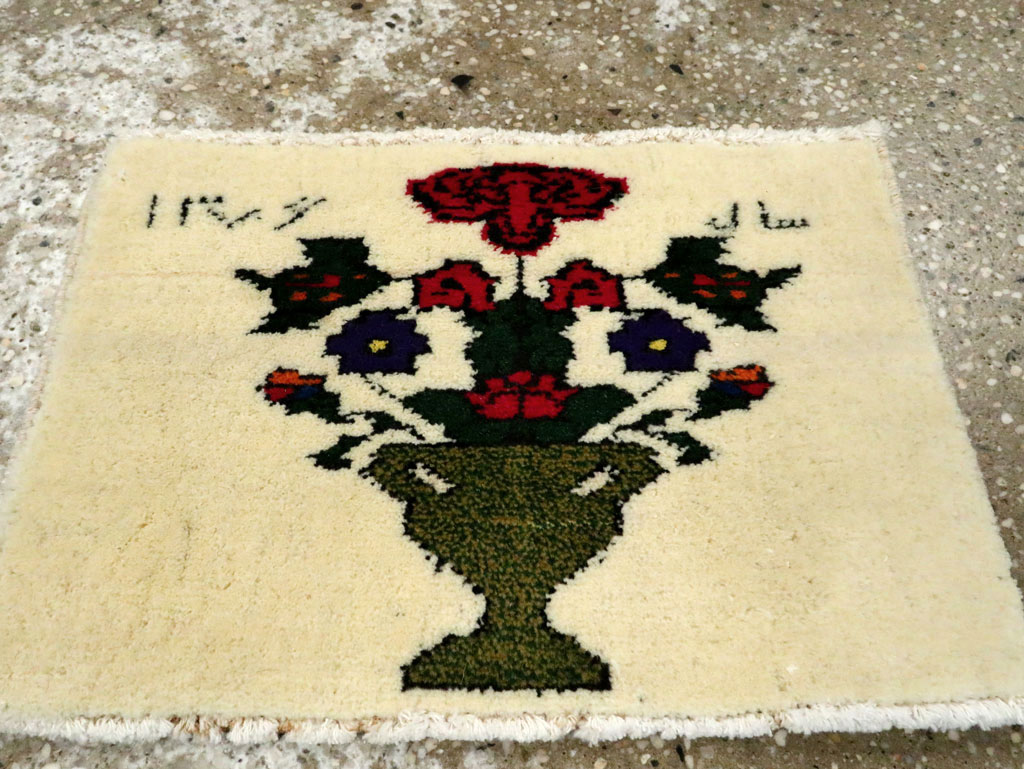 Vintage Persian Baluch Pictorial Rug, No.24931 - Gss