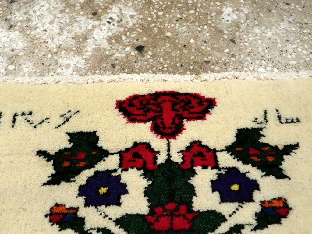 Vintage Persian Baluch Pictorial Rug, No.24931 - Gss