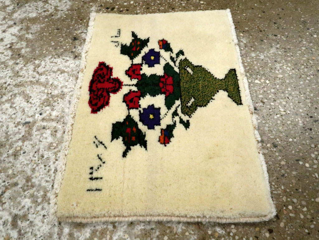 Vintage Persian Baluch Pictorial Rug, No.24931 - Gss