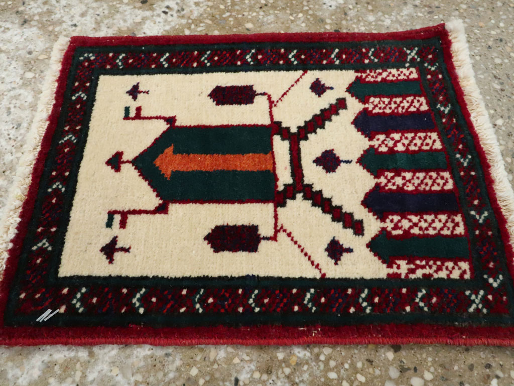 Vintage Persian Baluch Pictorial Rug, No.24932 - Gss