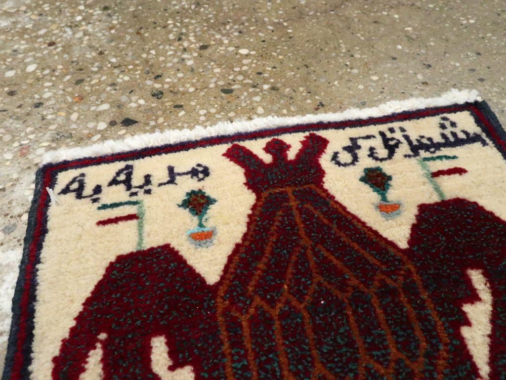 Vintage Persian Pictorial Baluch Rug (Pair: 2 of 2), No.24933 - Gss