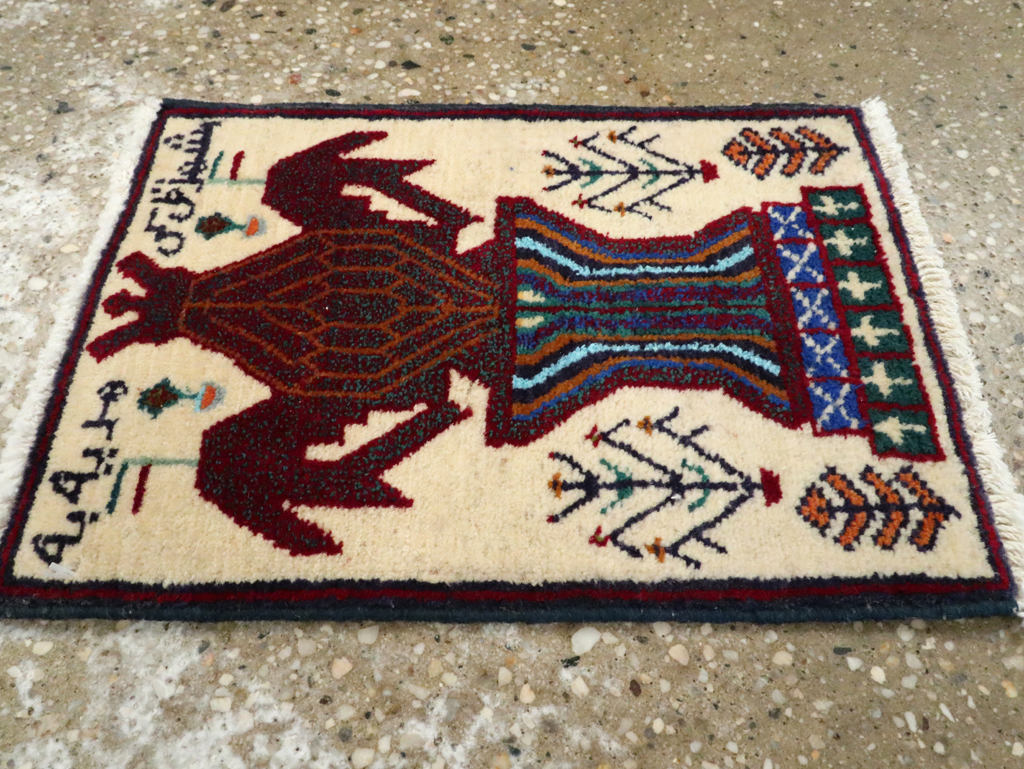 Vintage Persian Pictorial Baluch Rug (Pair: 2 of 2), No.24933 - Gss