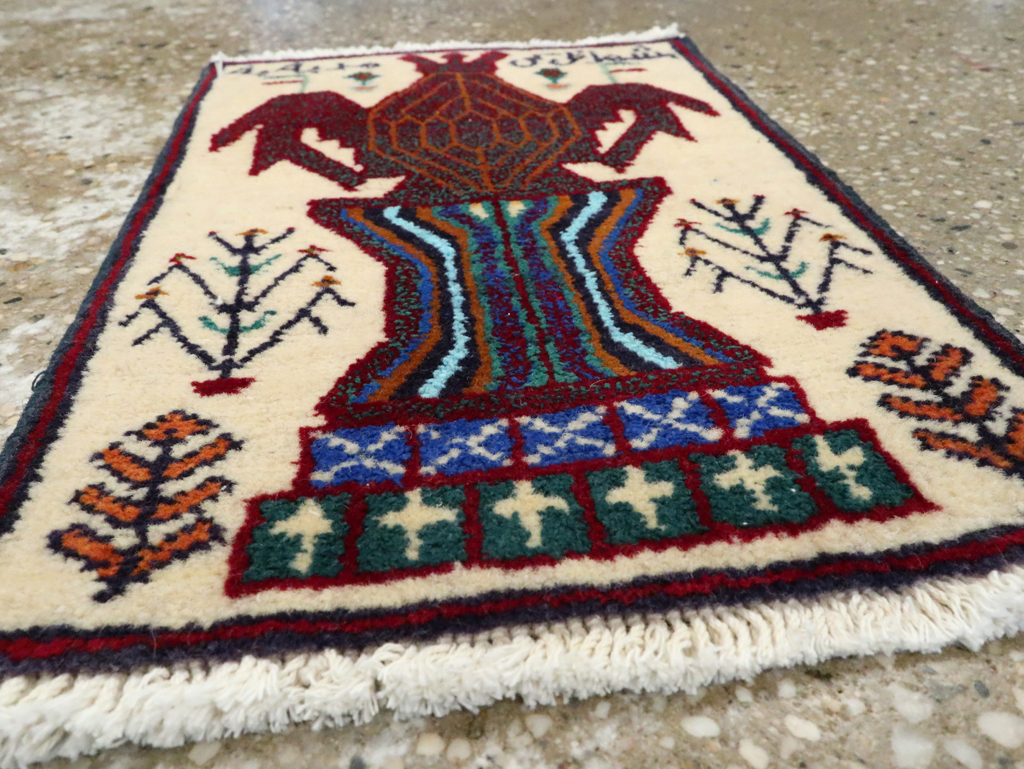 Vintage Persian Pictorial Baluch Rug (Pair: 2 of 2), No.24933 - Gss