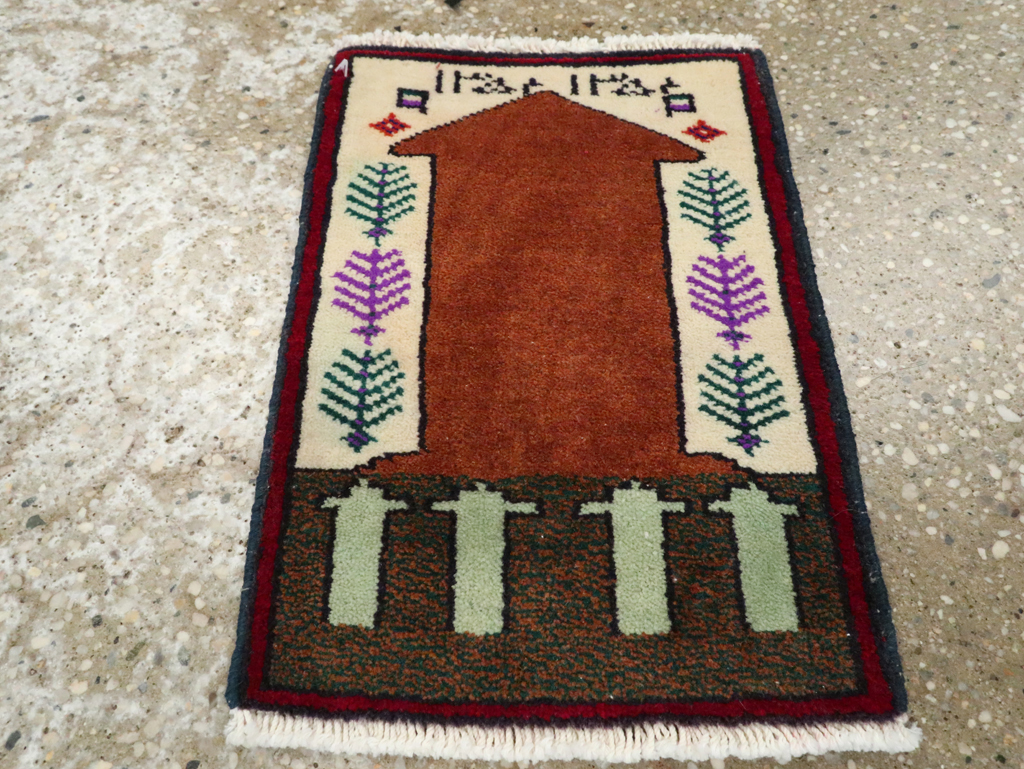 Vintage Persian Pictorial Baluch Rug (Pair: 2 of 2), No.24936 - Gss