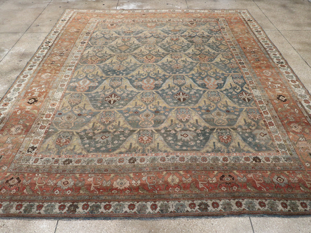 Antique Persian Bidjar Large Square Room Size Carpet, No.24946 - Gss