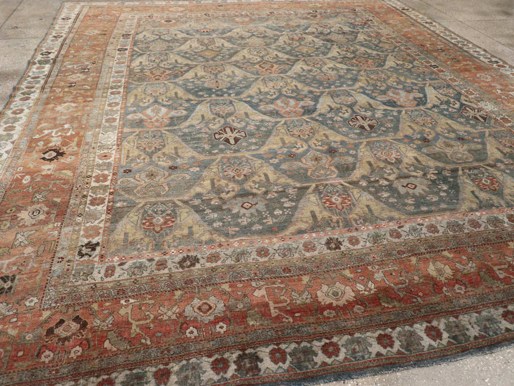 Antique Persian Bidjar Large Square Room Size Carpet, No.24946 - Gss