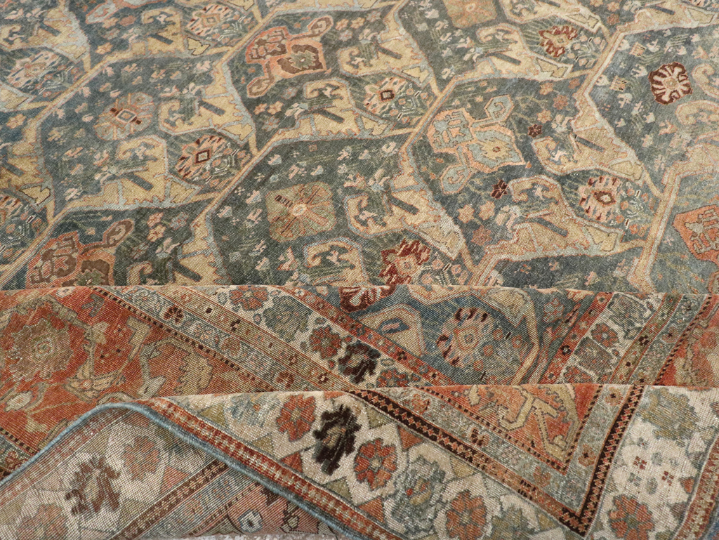 Antique Persian Bidjar Large Square Room Size Carpet, No.24946 - Gss