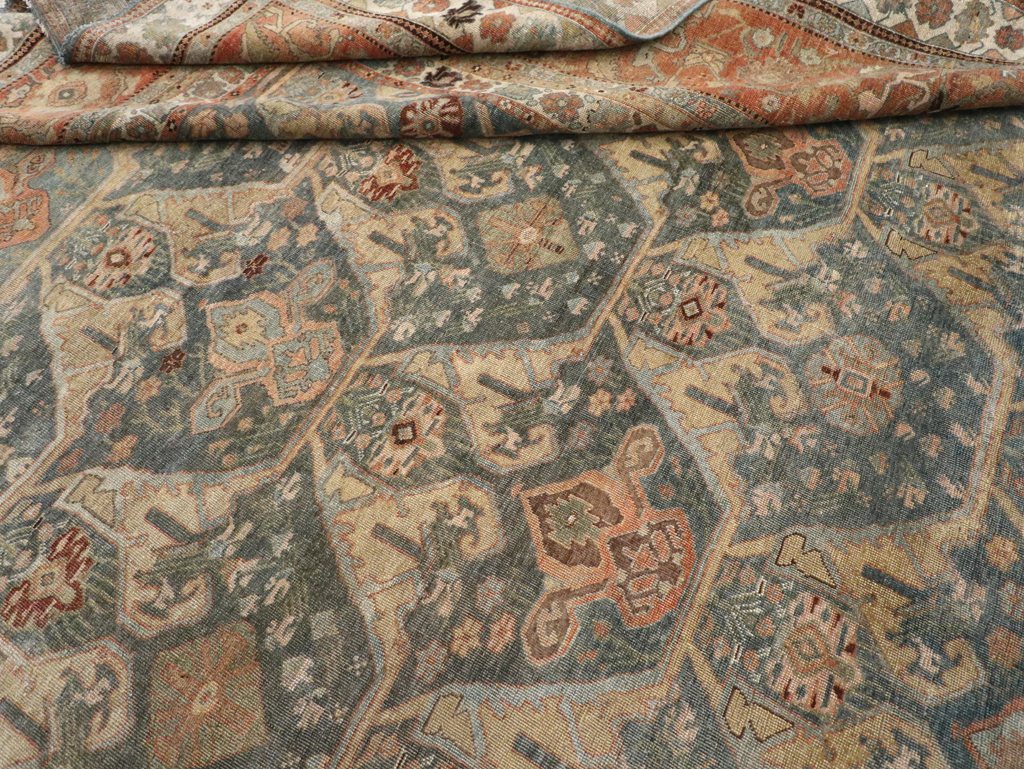 Antique Persian Bidjar Large Square Room Size Carpet, No.24946 - Gss