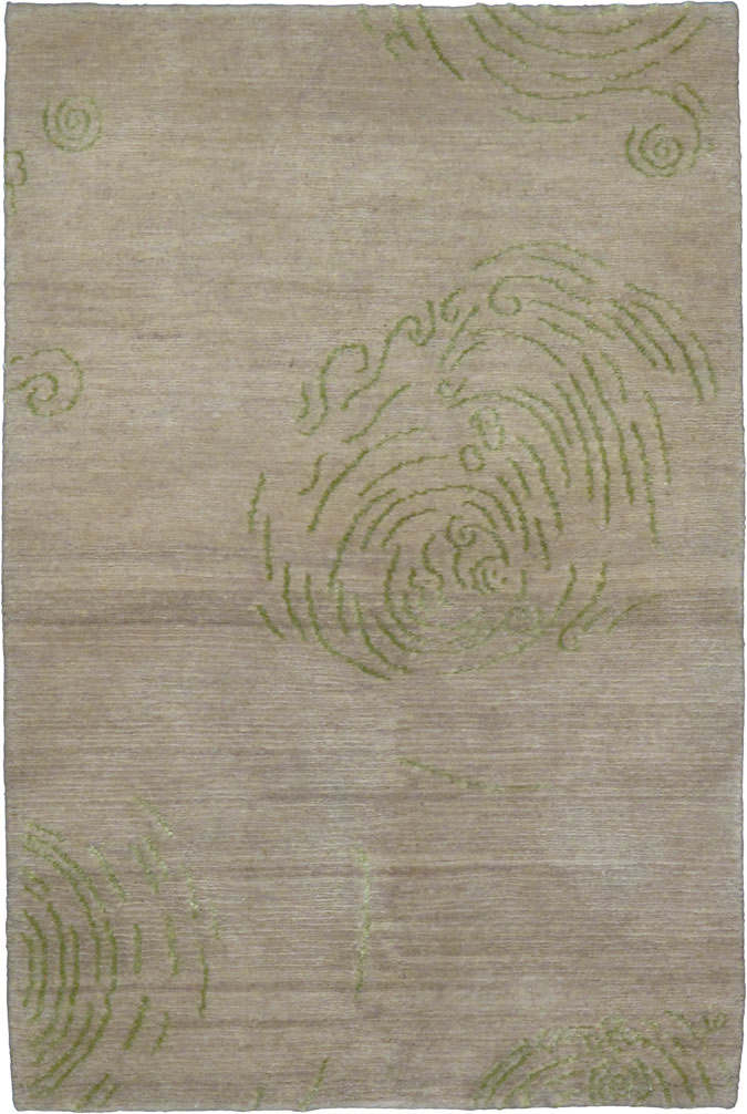 Contemporary Tibetan Throw Rug, No.24966 - Gss