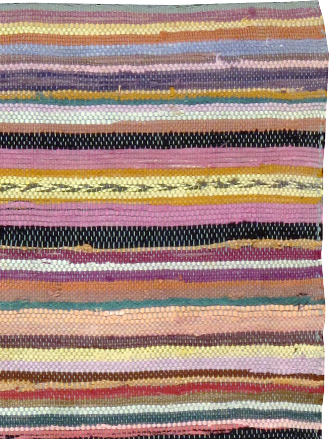 Vintage American Rag Rug, No.24971 - Gss