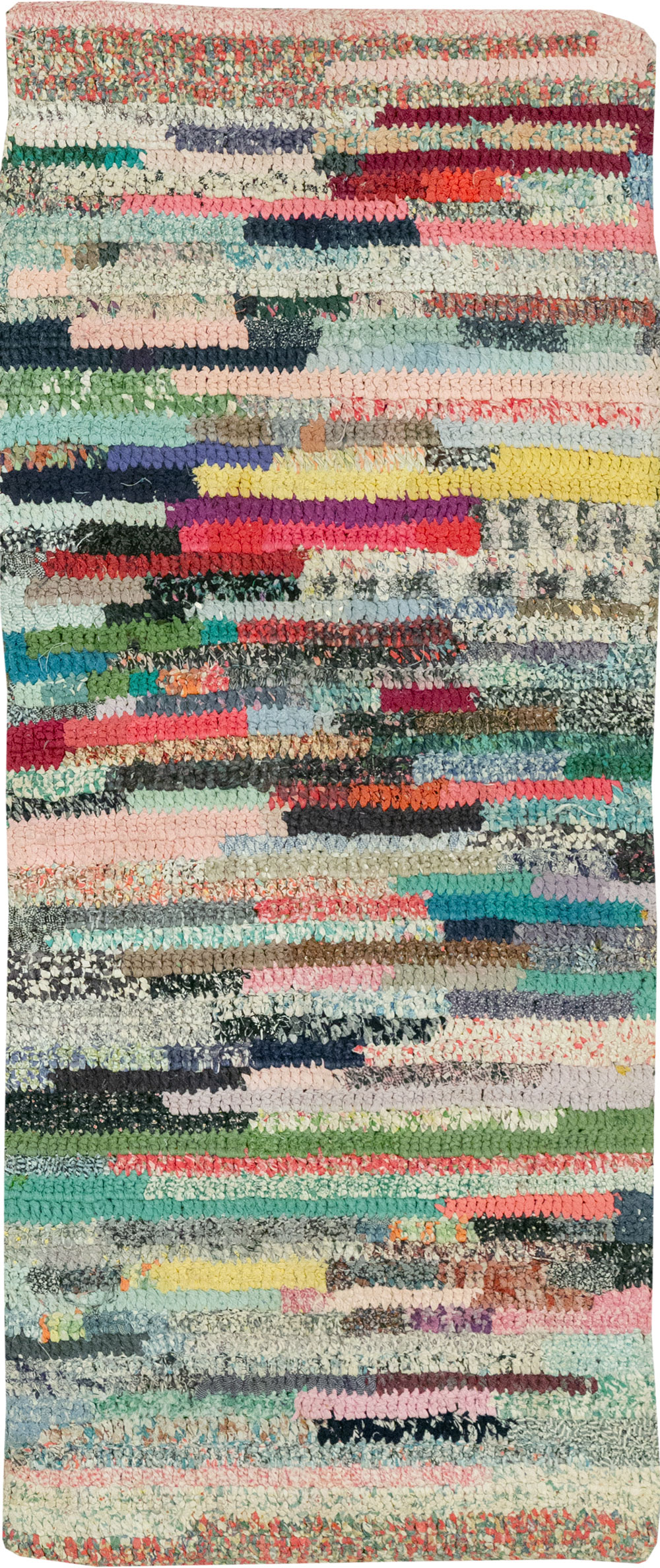 Vintage American Braid Throw Rug, No.24981 - Gss