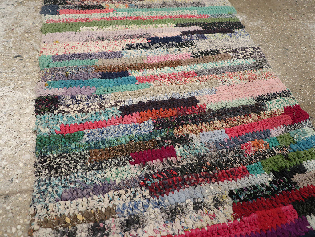 Vintage American Braid Throw Rug, No.24981 - Gss