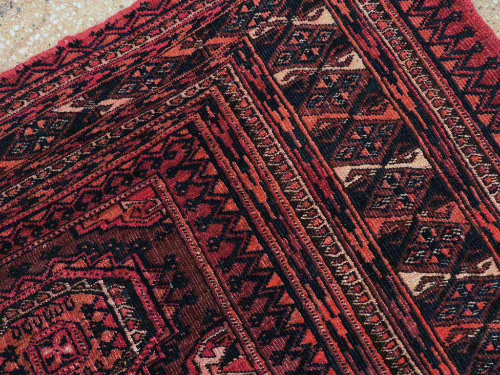 Antique Central Asian Turkoman Throw Rug, No.24994 - Gss