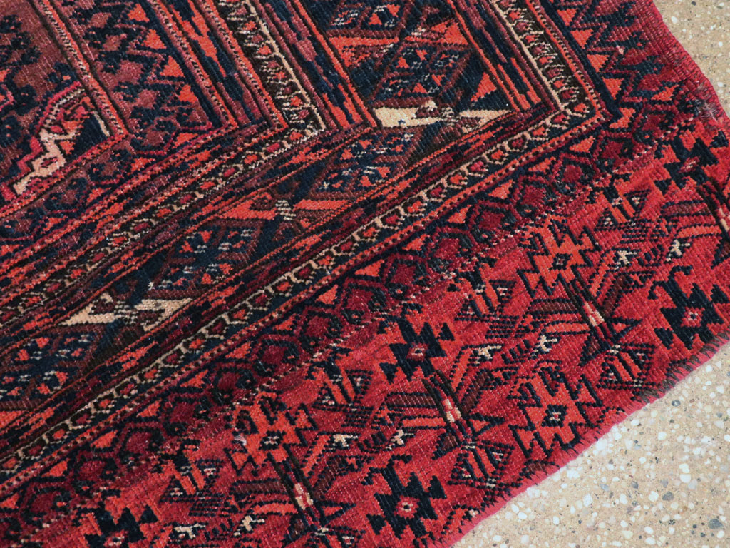 Antique Central Asian Turkoman Throw Rug, No.24994 - Gss