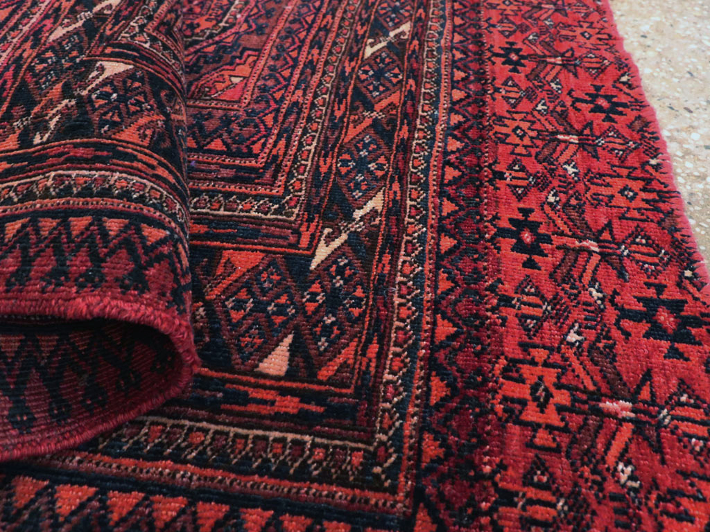 Antique Central Asian Turkoman Throw Rug, No.24994 - Gss