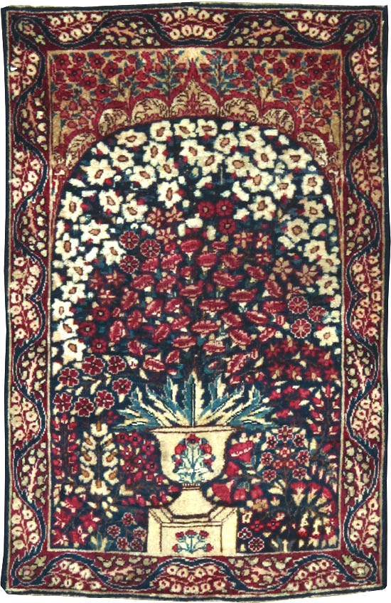 Antique Persian Lavar Kerman Rug, No.24995 - Gss