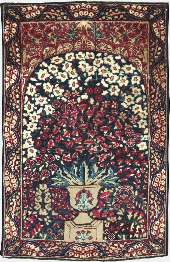 Antique Persian Lavar Kerman Rug, No.24995 - Gss