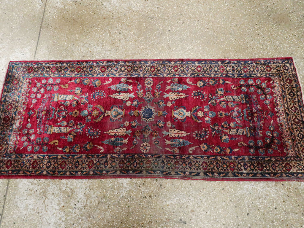 Antique Persian Silk Kashan Rug, No.24997 - Gss